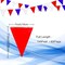 Red Blue White 100 Feet Pennant Banner Bunting Flags String Triangle Flag for 4th of July Independence Day Hanging Festival Outdoor Decorations 60 PCS